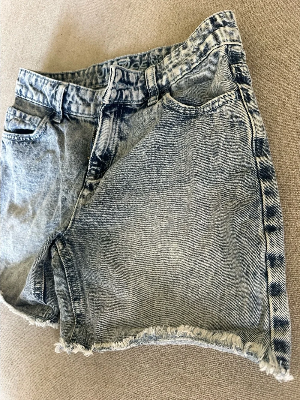 🌻3/$18 Justice Girls' Acid Wash Denim Shorts
